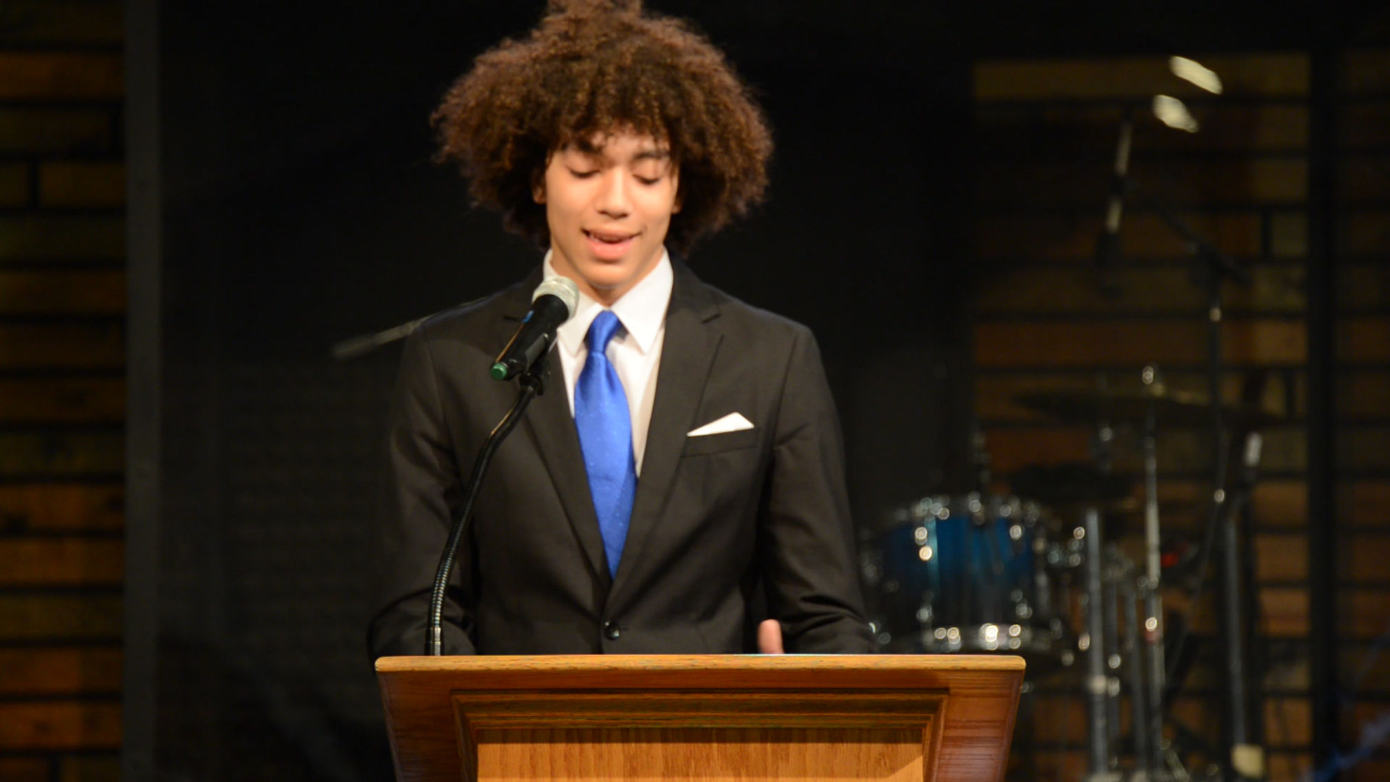 Student Speaking - Speech Competition Winner - Sharing during Commencement
